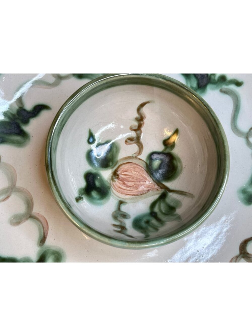 Louisville Stoneware HARVEST or PEAR Chip and Dip Serving Tray Platter, 12", Hea - Picture 15 of 16